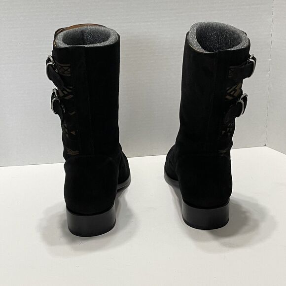 Cobra Society Javier Men’s Black Suede Short Moto Riding Boots Size EU 40 US 7 - Picture 6 of 12